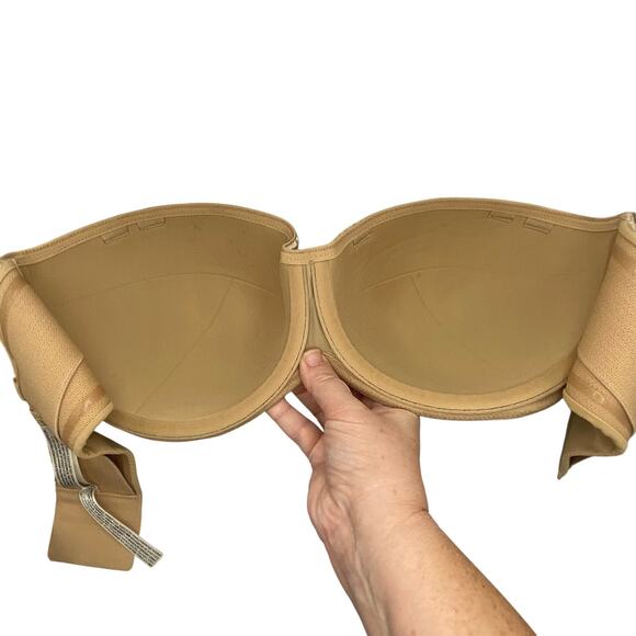 Soma Stunning Support Strapless Bra 40DD Nude Beige Lace Underwire - Picture 6 of 6